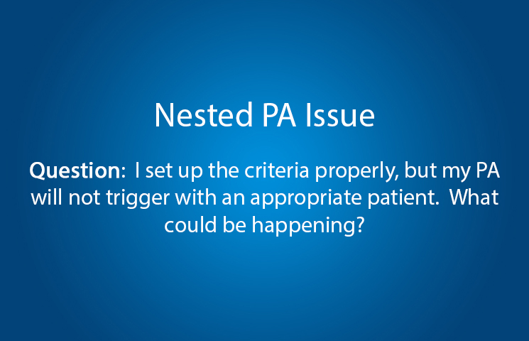 Nested PA Issue