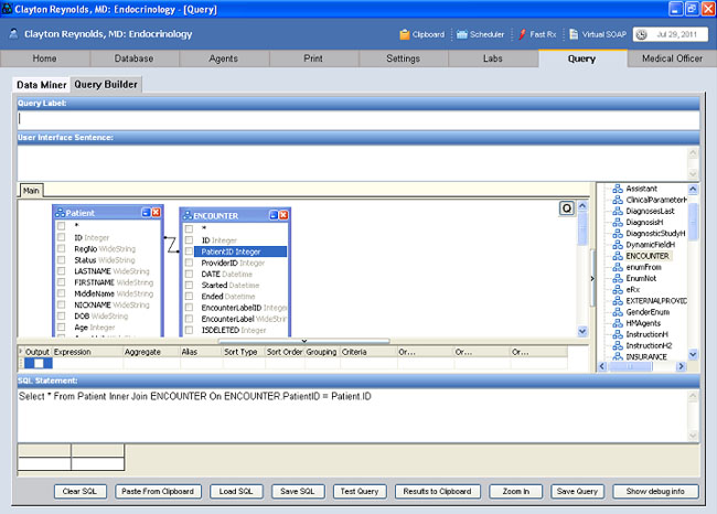 Linking patient and encounter information to find which patients present with certain criteria. You can query for any type of criteria you wish to measure.