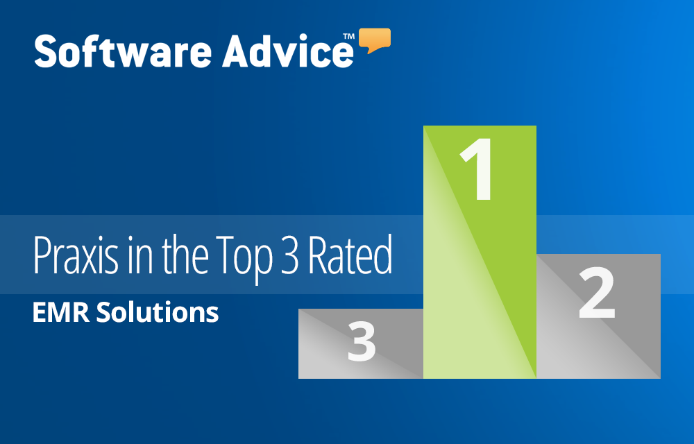 Software Advice Ranks Praxis as one of the Top 3 EMR Solution