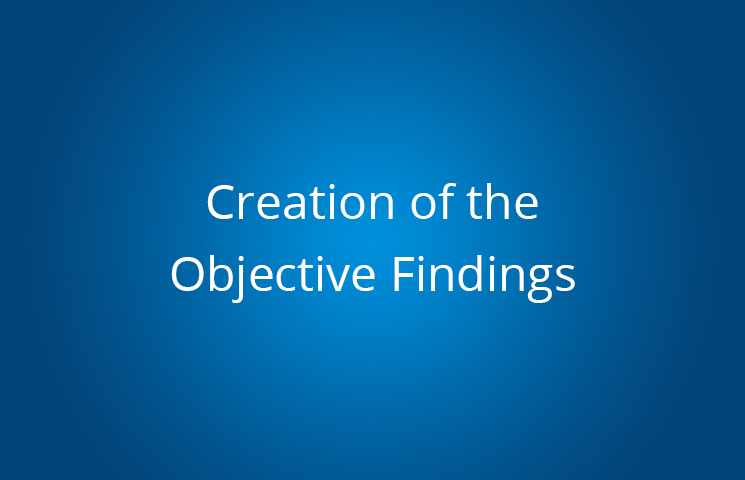 Creation of the Objective Findings