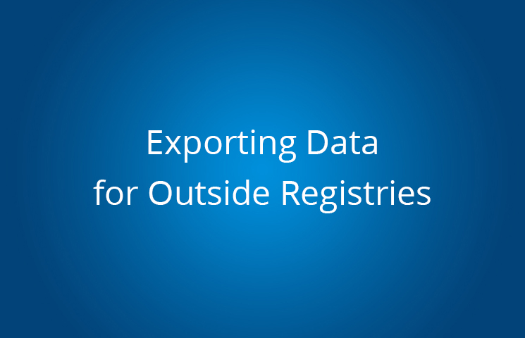 Exporting Data for Outside Registries